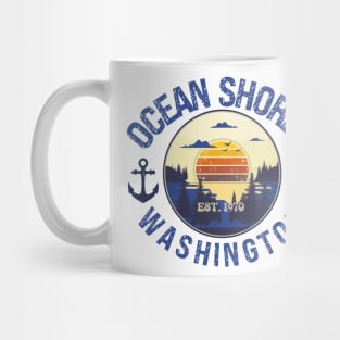 OCEAN SHORES WASHINGTON EST 1970 BEACH SUNSET Mug